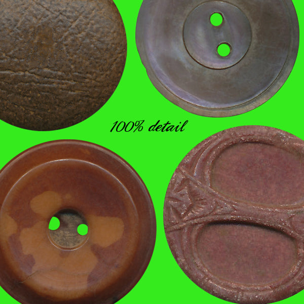 Retro Buttons in Brown & Tan