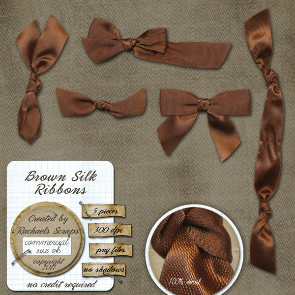 Brown Silk Ribbons