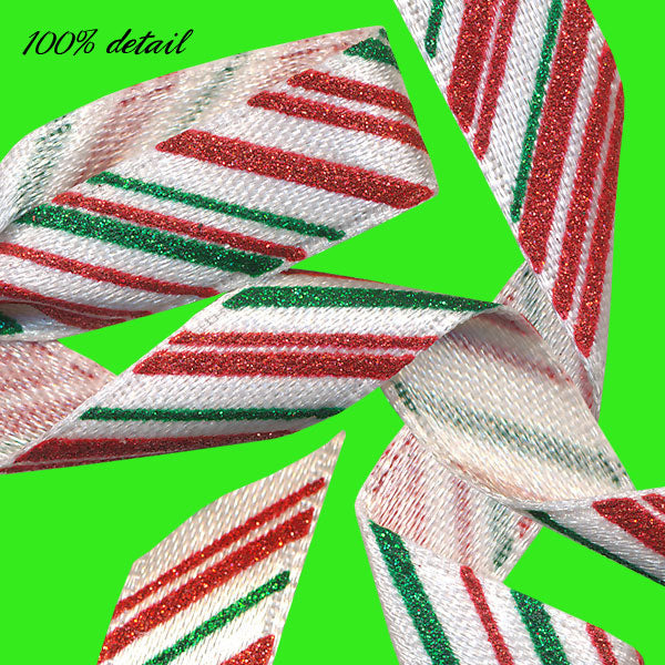 Candy Cane Striped Ribbons