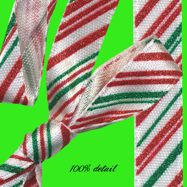 Candy Cane Striped Ribbons