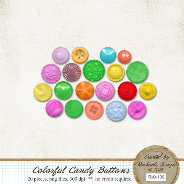 Colorful Candy Buttons, Volume 01