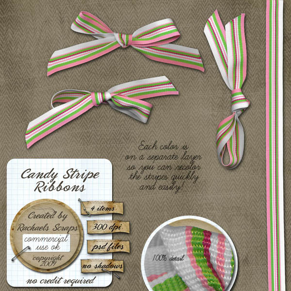 Candy Striped Ribbons