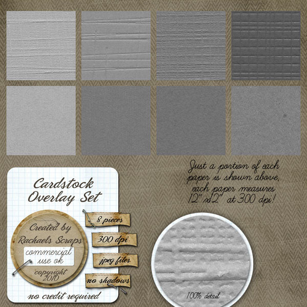 Cardstock Overlays