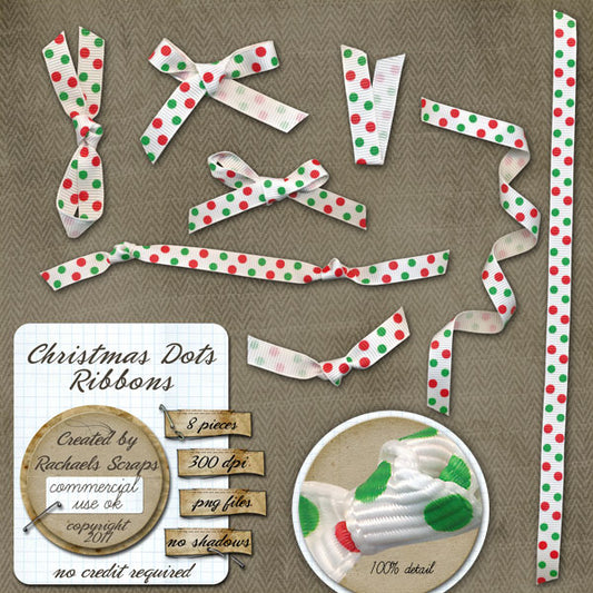 Christmas Dots Ribbons