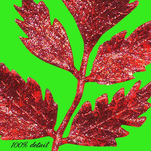 Christmas Glitter Leaves