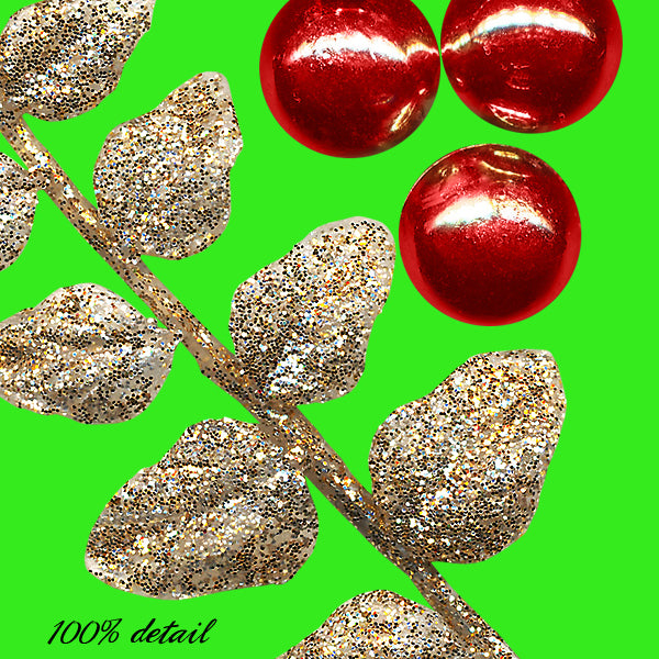 Christmas Glitter Leaves