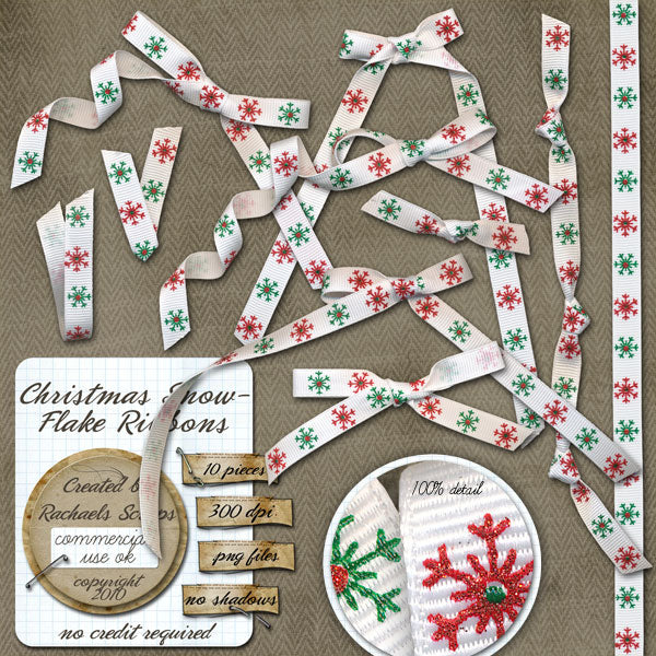 Christmas Snowflake Ribbons