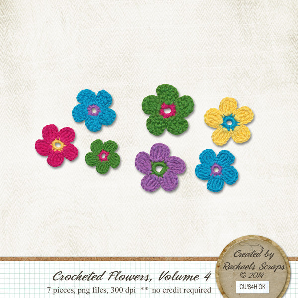 Crocheted Flowers, Volume 04