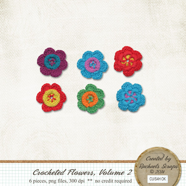 Crocheted Flowers, Volume 02