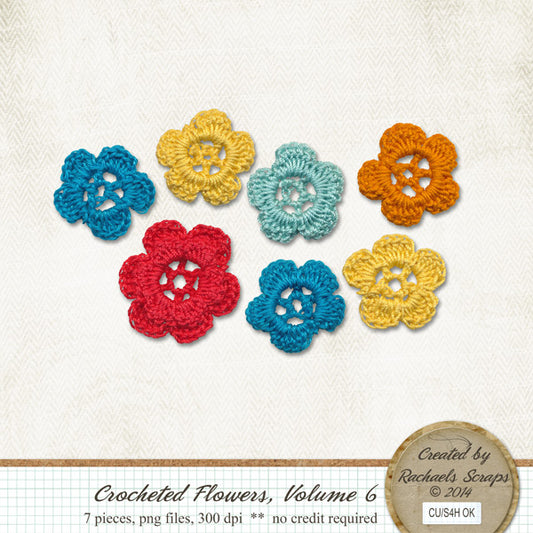 Crocheted Flowers, Volume 06