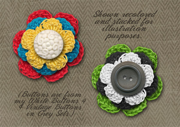 Crocheted Flowers, Volume 06