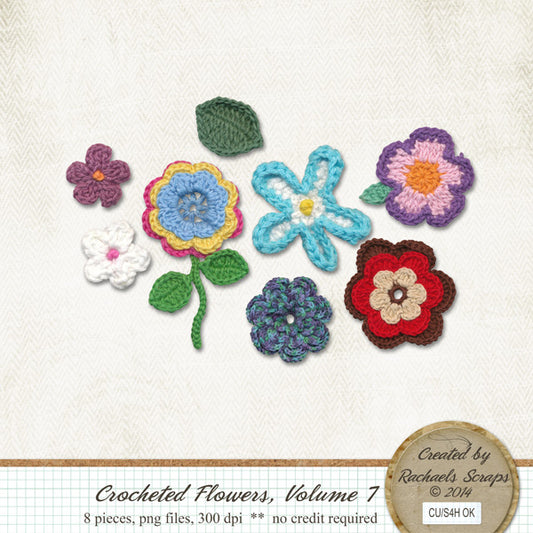 Crocheted Flowers, Volume 07