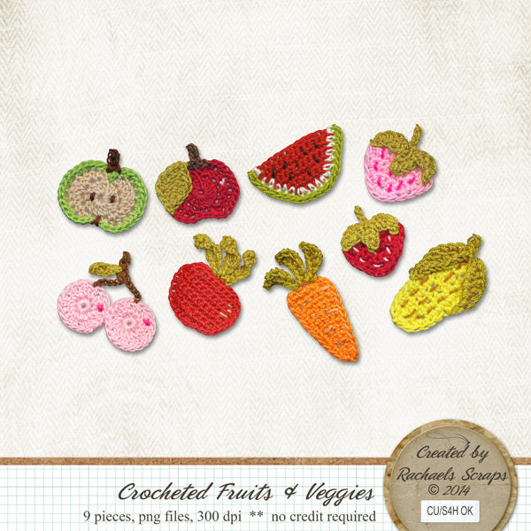 Crocheted Fruits & Veggies, Volume 01