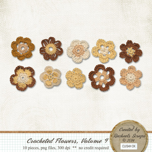 Crocheted Flowers, Volume 09