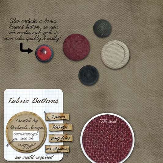 Fabric Buttons, Volume 01