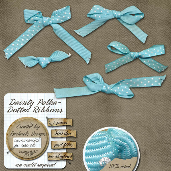 Dainty Polka Dotted Ribbons