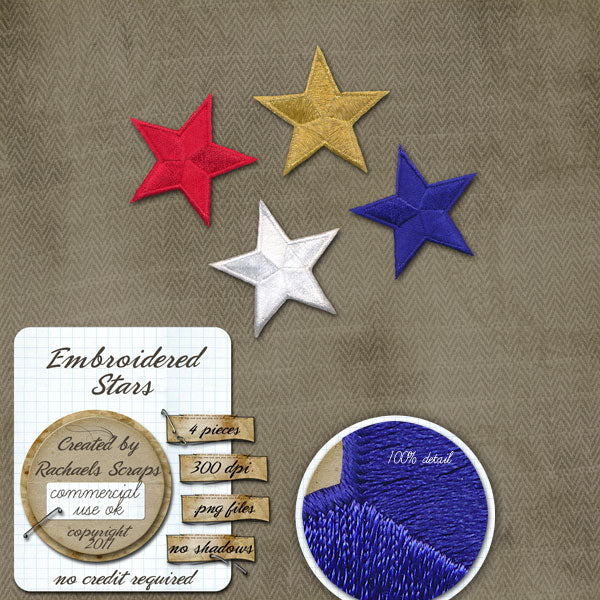 Embroidered Stars