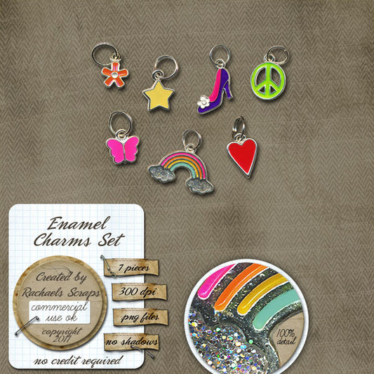 Enamel Charms Set