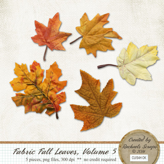 Fabric Fall Leaves, Volume 05