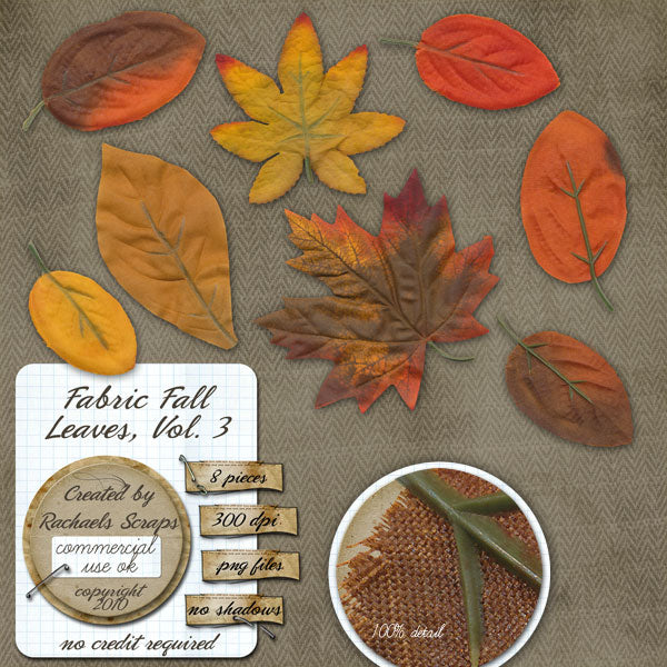 Fabric Fall Leaves, Volume 03