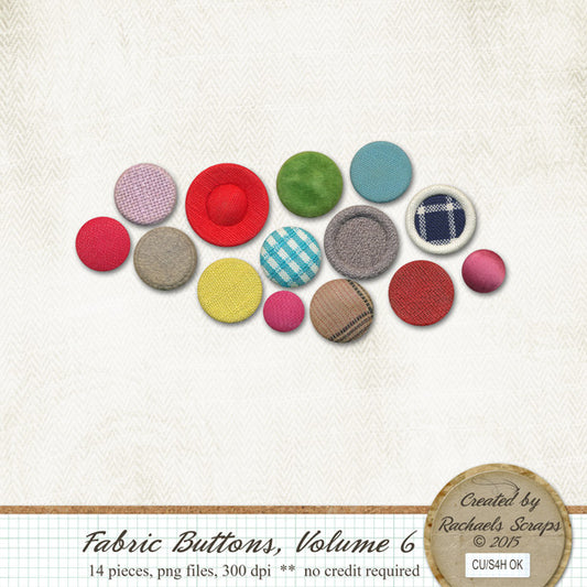 Fabric Buttons, Volume 06