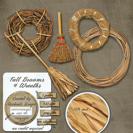 Fall Brooms & Wreaths