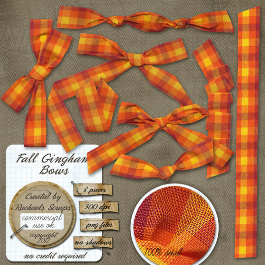 Fall Gingham Bows