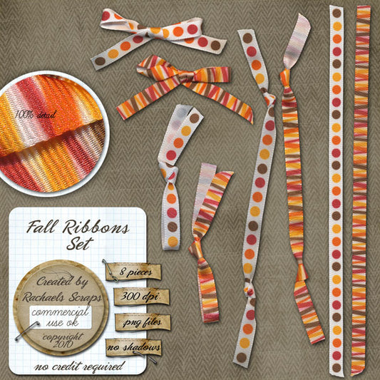 Fall Ribbons Set