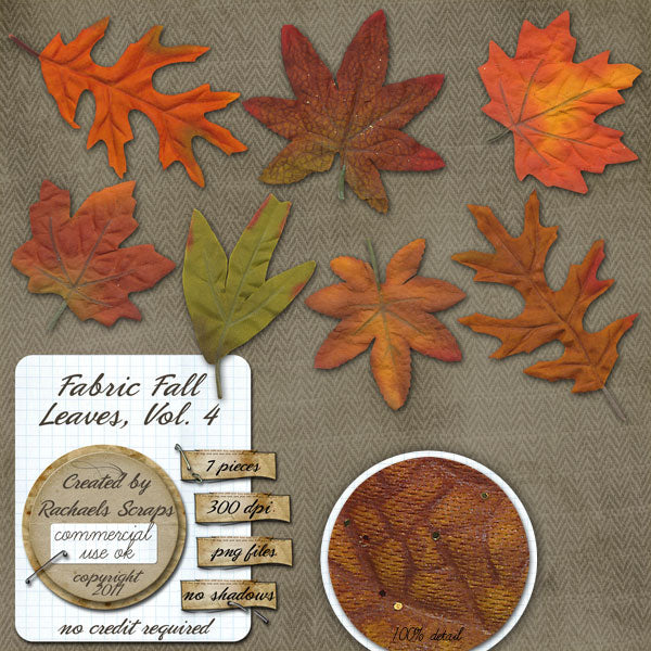 Fabric Fall Leaves, Volume 04