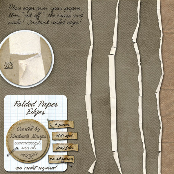 Paper Reel Edges Folded Paper Edges – Rachael's Scraps Store