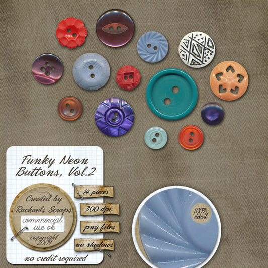 Funky Neon Buttons, Volume 02