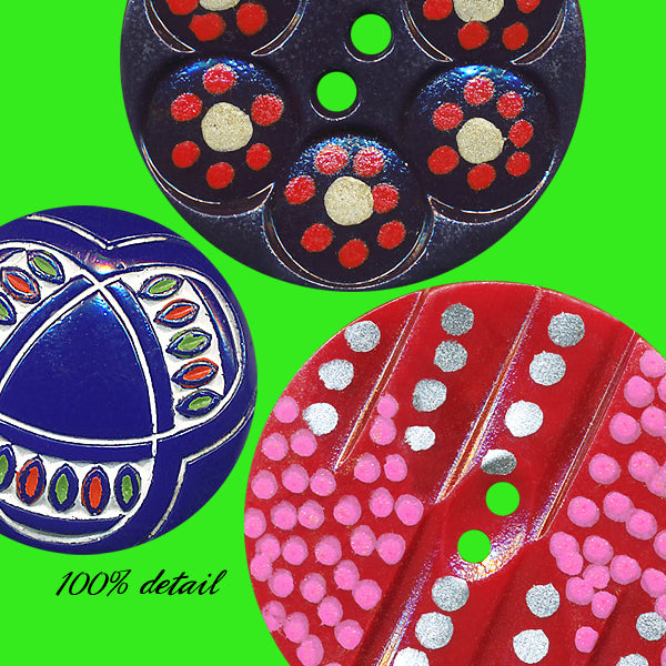 Funky Painted Vintage Buttons