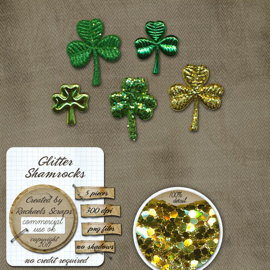 Glitter Shamrocks