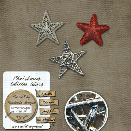 Christmas Glitter Stars