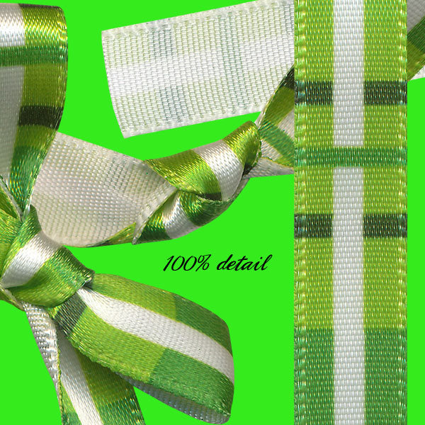 Green Plaid Ribbons