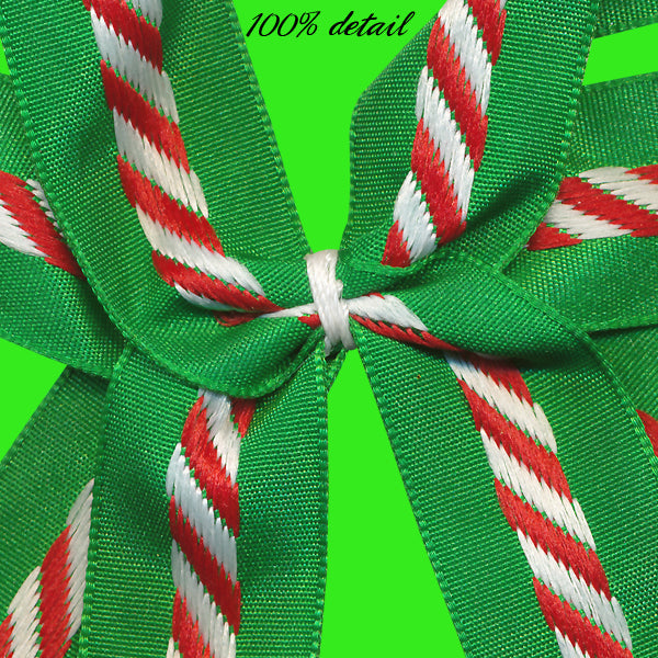 Green & Red Striped Ribbons