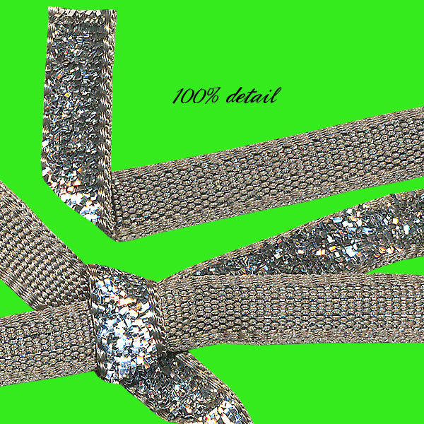 Gray Glitter Ribbons