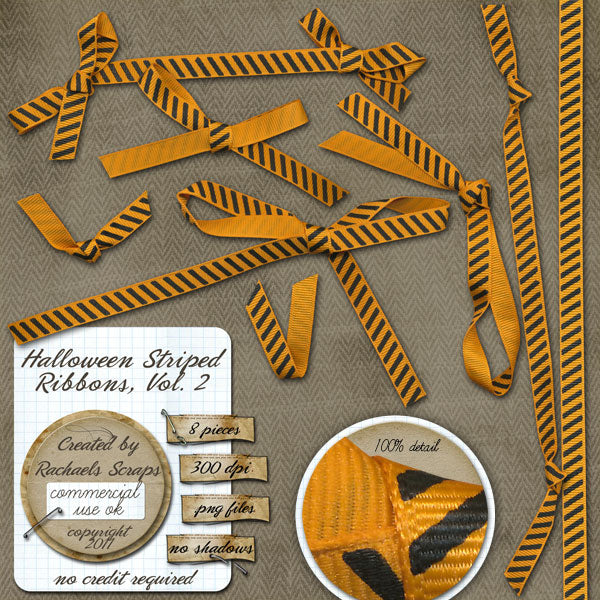 Halloween Striped Ribbons, Volume 02