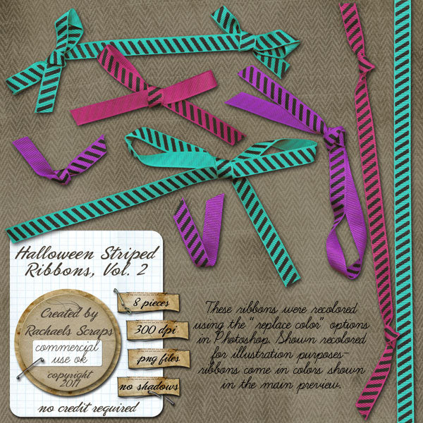 Halloween Striped Ribbons, Volume 02