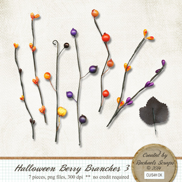 Halloween Berry Branches, Volume 03