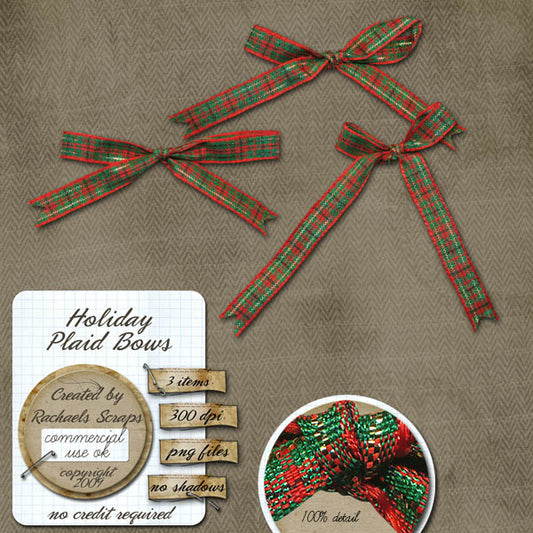 Holiday Plaid Bows