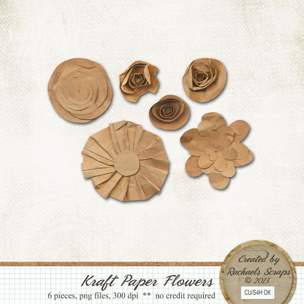 Kraft Paper Flowers