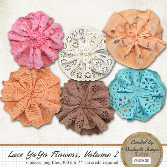 Lace YoYo Flowers, Volume 02