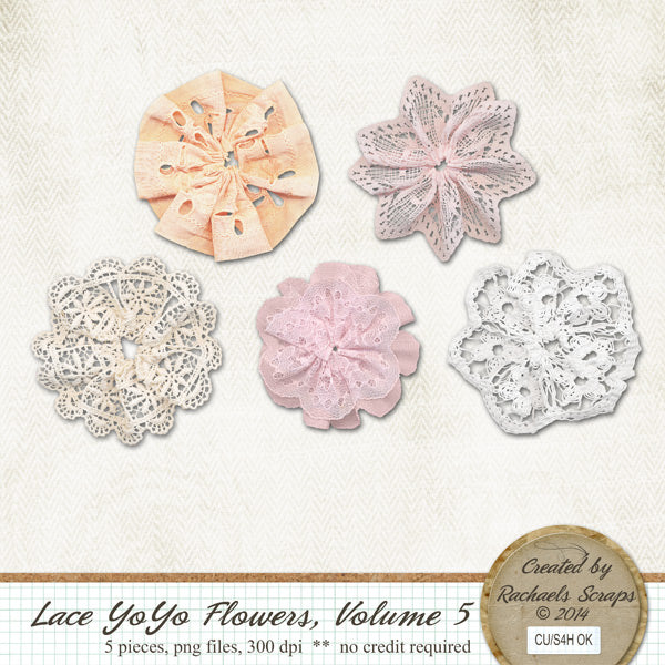 Lace YoYo Flowers, Volume 05