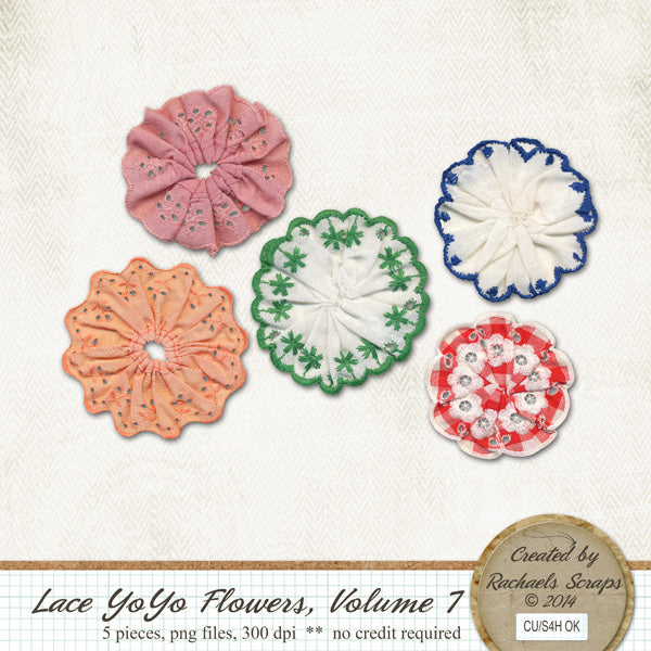 Lace YoYo Flowers, Volume 07