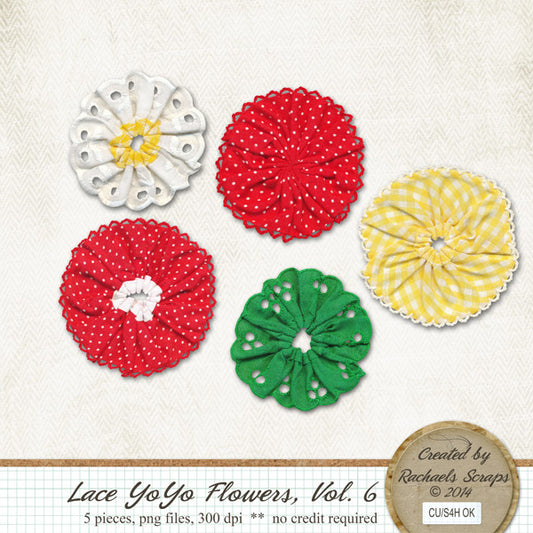 Lace YoYo Flowers, Volume 06