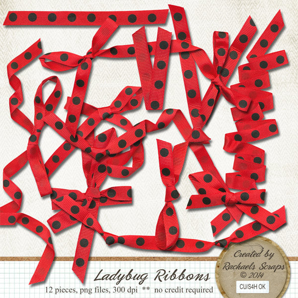 Ladybug Dot Ribbons