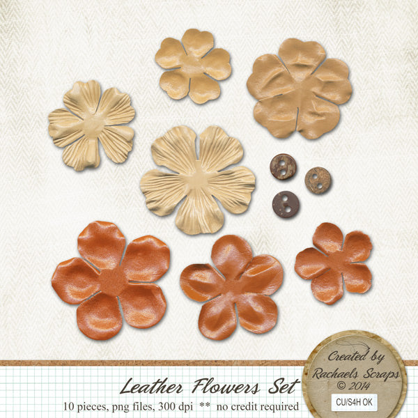 Leather Flower Set