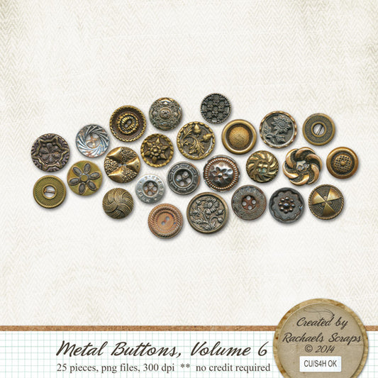 Metal Buttons, Volume 06