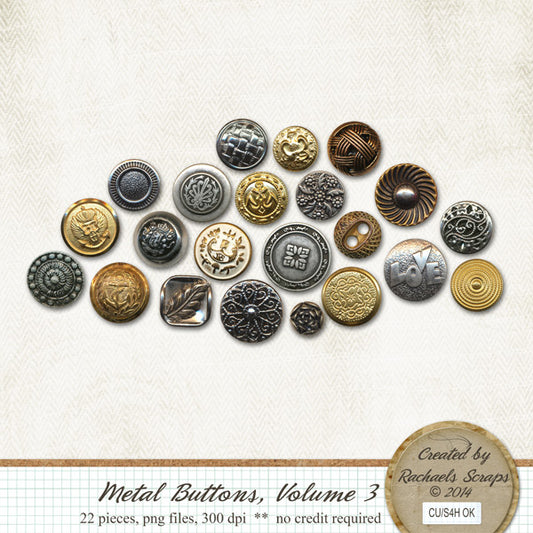 Metal Buttons, Volume 03